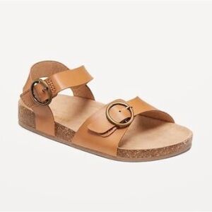Old Navy Faux-Leather Buckled Strap Sandals - Caramel